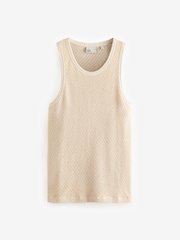 White Relaxed Fit EDIT Textured Vest - Image 5 of 7