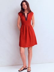 Boden Brown May Jersey Short Dress - Image 3 of 6