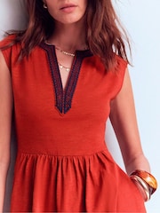 Boden Brown May Jersey Short Dress - Image 5 of 6