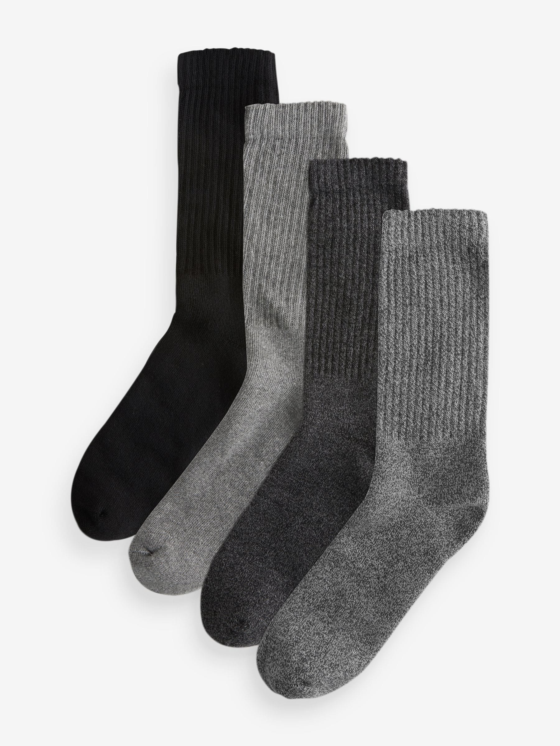 Buy Grey Black Heavyweight Socks 4 Pack from the Next UK online shop