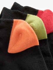 Black Striped Footbed Mens Cotton Rich Trainer Socks 7 Pack - Image 10 of 10