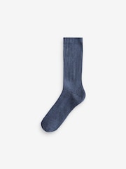 Navy Blue Heavyweight Socks 4 Pack - Image 3 of 6