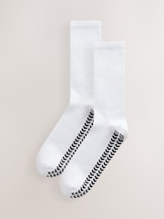 White Active Sports Grip Socks 2 Pack - Image 1 of 6