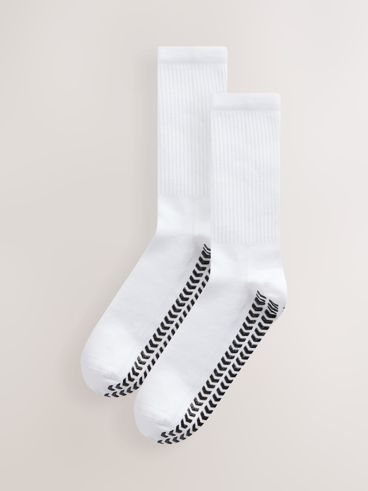 Blanco - Active Sports Grip Socks 2 Pack - Imagen 1 de 6 Blanco - Active Sports Grip Socks 2 Pack - Imagen 1 de 6