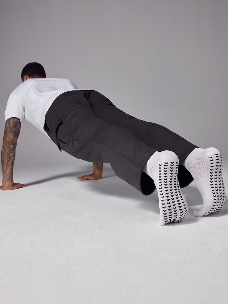 White Active Sports Grip Socks 2 Pack - Image 3 of 6