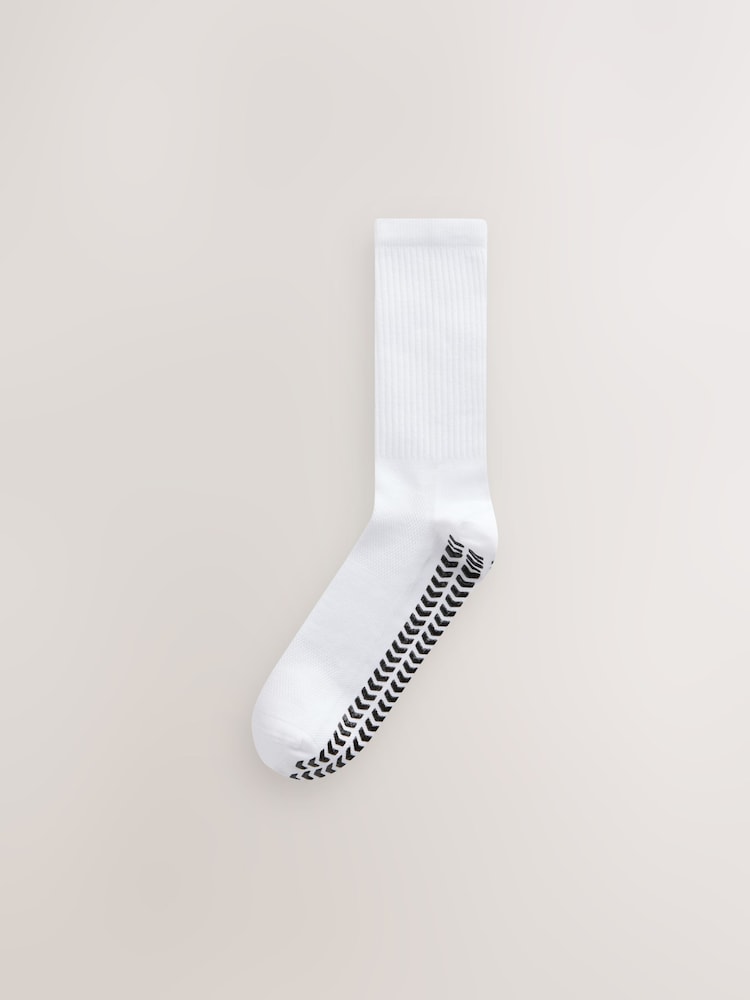 White Active Sports Grip Socks 2 Pack - Image 4 of 6