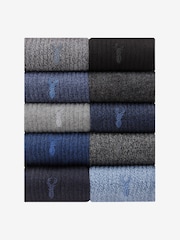 Blue Tones Heavyweight Socks 10 Pack - Image 1 of 14