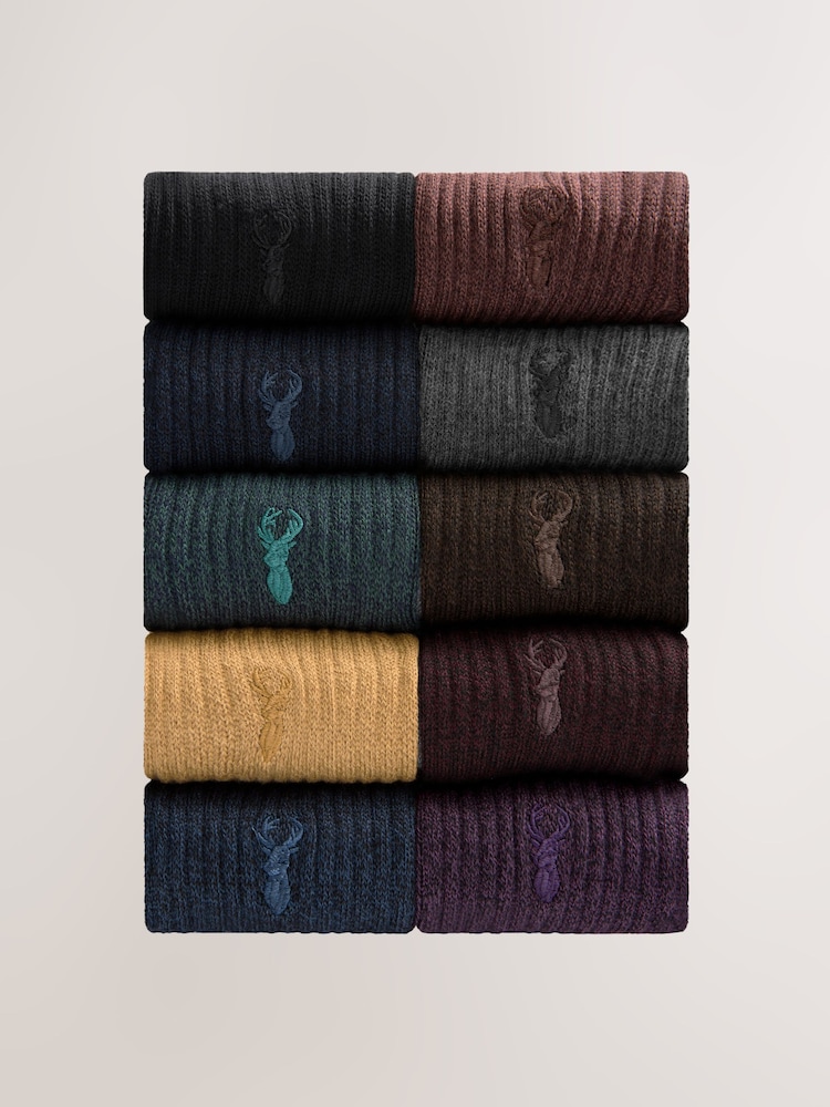 Rich Coloured - Lot de 10 paires de chaussettes épaisses - Image 1 of 13
