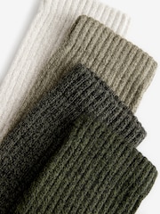 Green/Cream Heavyweight Socks 4 Pack - Image 2 of 7