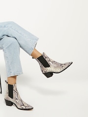 Dune London Natural Pexas Chisel Toe Low Western Boots - Image 1 of 5