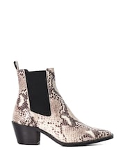 Dune London Natural Pexas Chisel Toe Low Western Boots - Image 2 of 5