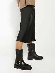 Dune London Black Pally Low Biker Boots - Image 1 of 5