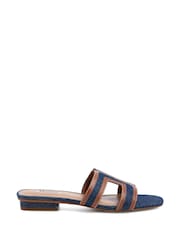 Dune London Blue Loupe Smart Slider Sandals - Image 2 of 5