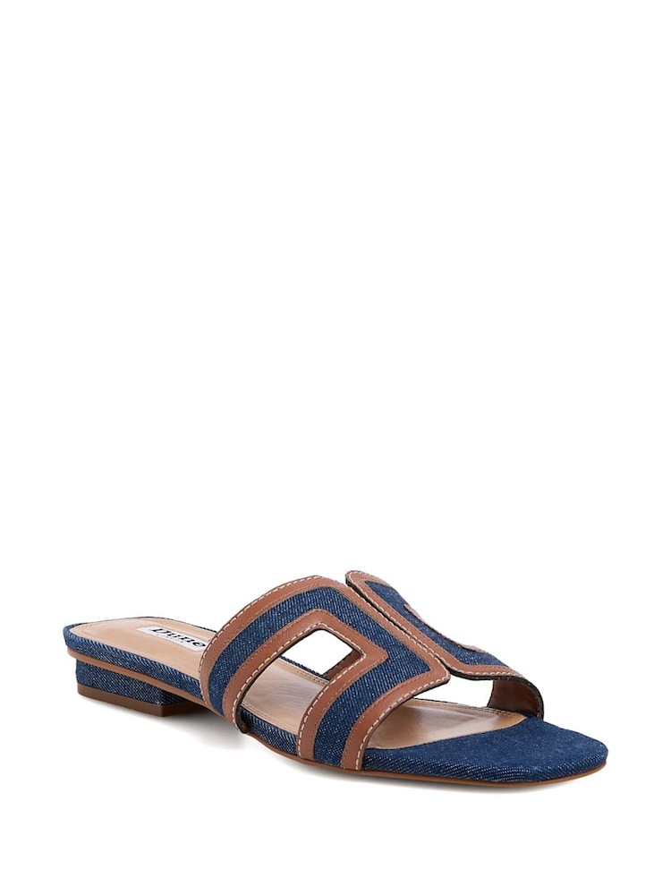 Dune London Blue Loupe Smart Slider Sandals - Image 3 of 5