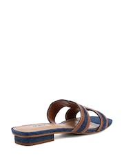 Dune London Blue Loupe Smart Slider Sandals - Image 4 of 5