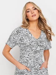 Long Tall Sally Black V-Neck Printed Pocket Dress - Image 4 of 5