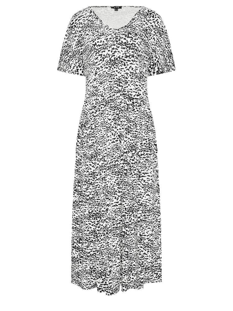 Long Tall Sally Black V-Neck Printed Pocket Dress - Image 5 of 5