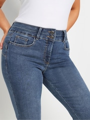 M&Co Light Blue Lift And Shape Straight Leg Jeans - Image 4 of 5