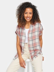 M&Co Pink Short Sleeve Checked Shirt - Image 1 of 5