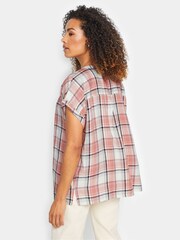 M&Co Pink Short Sleeve Checked Shirt - Image 3 of 5