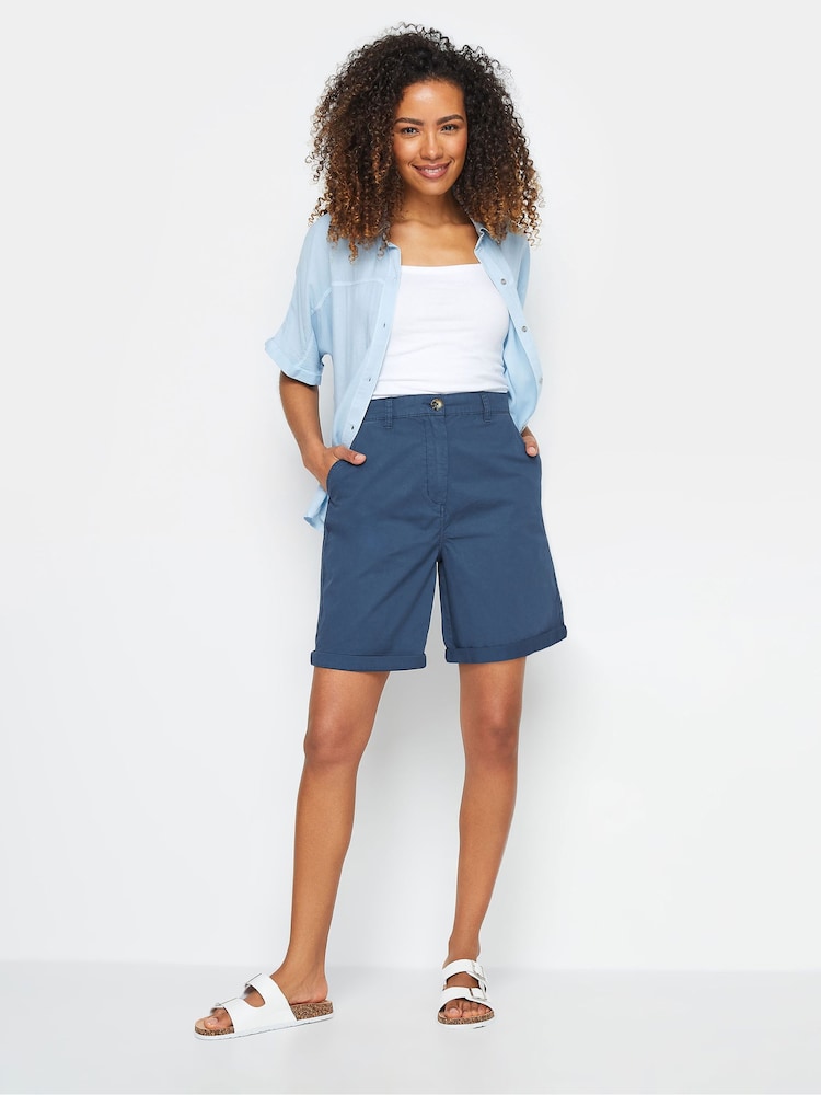 أزرق - M&Co Sage green Chino Shorts - صورة 2 من 4