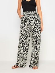 Long Tall Sally Black Floral Wide Leg Trousers - Image 3 of 6