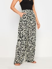 Long Tall Sally Black Floral Wide Leg Trousers - Image 4 of 6