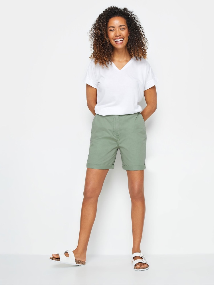 أخضر فاتح - M&Co Sage green Chino Shorts - صورة 2 من 5