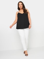Yours Curve Black Limited Chain Strap Cami - Image 3 of 6