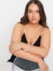 Yours Curve Black Limited Chain Strap Cami - Image 4 of 6