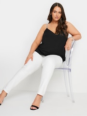 Yours Curve Black Limited Chain Strap Cami - Image 5 of 6