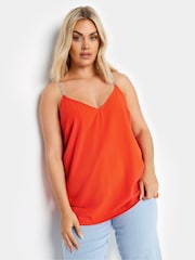 Yours Curve Orange Limited Chain Strap Cami - Image 2 of 6