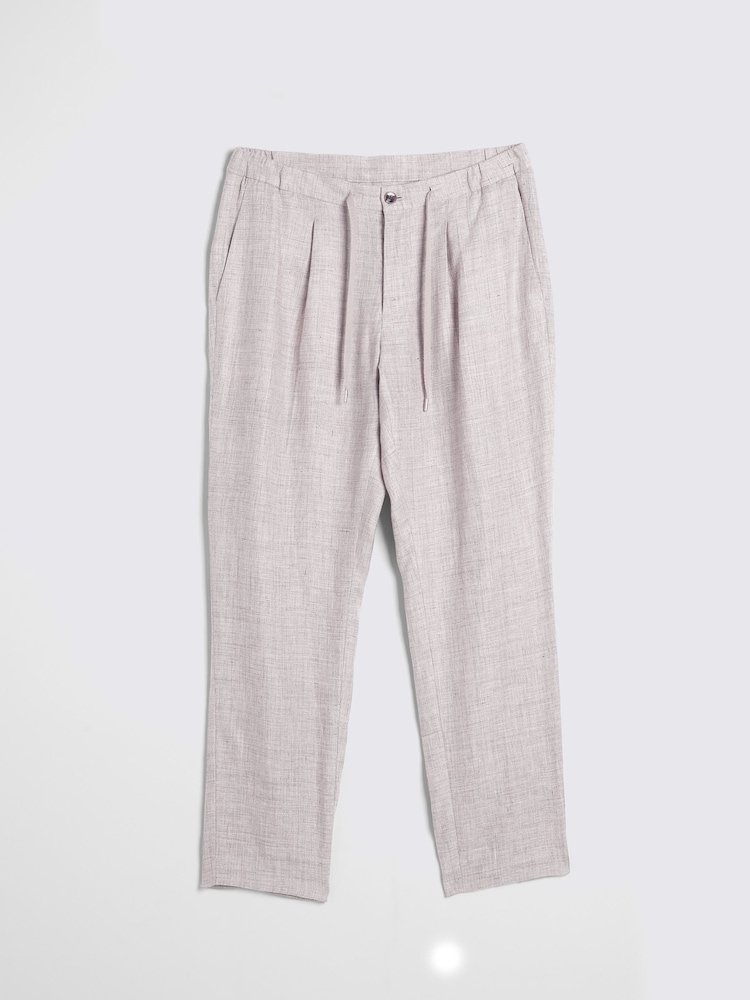 MOSS Grey Linen Worker Joggers - Image 4 of 4