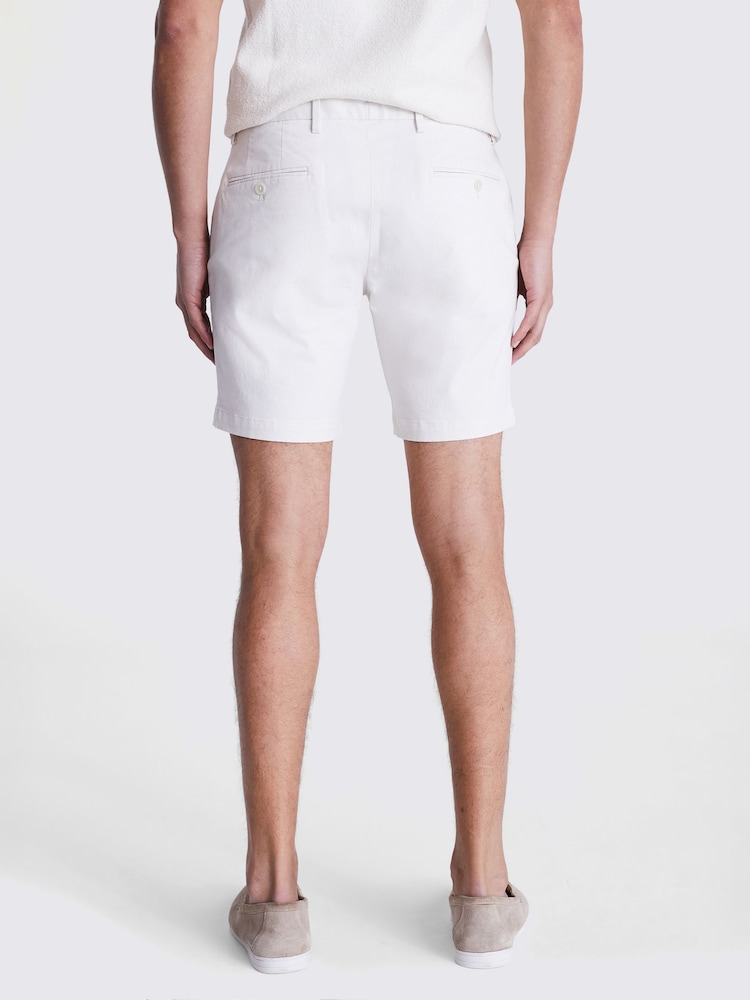 MOSS White Slim Fit Stretch Chino Shorts - Image 2 of 4