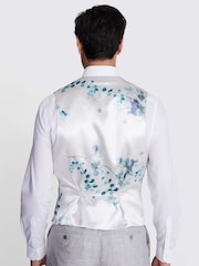 MOSS Grey Light Grey Marl Wct Moss Slim Mixer Waistcoat AUTUMN - Image 2 of 4
