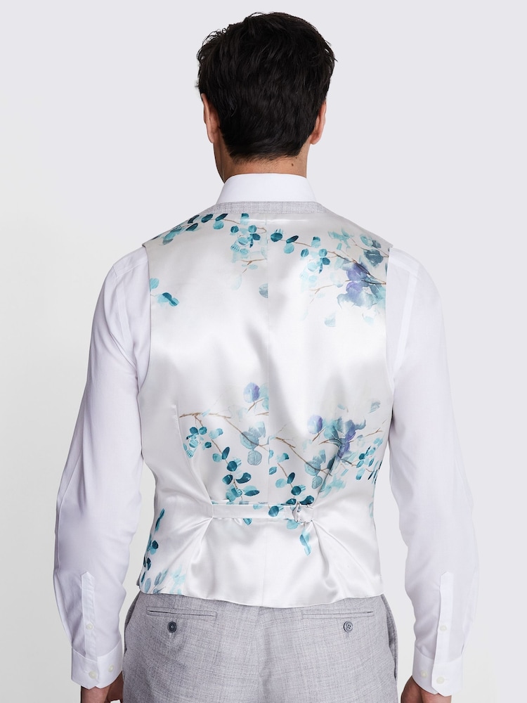MOSS Grey Light Grey Marl Wct Moss Slim Mixer Waistcoat AUTUMN - Image 2 of 4