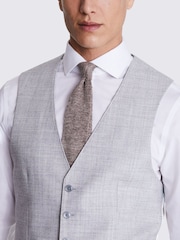 MOSS Grey Light Grey Marl Wct Moss Slim Mixer Waistcoat AUTUMN - Image 3 of 4