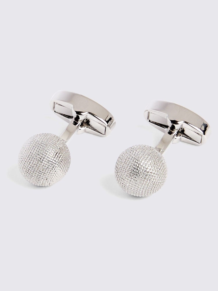 MOSS Grey Sphere Cufflinks - Image 1 of 2 MOSS Grey Sphere Cufflinks - Image 1 of 2