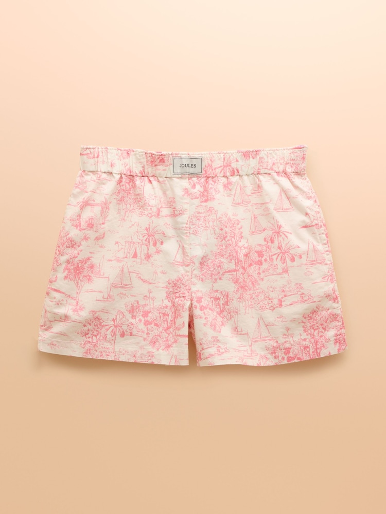 Pink Toile de Jouy - Joules Amara Pull-On Cotton Shorts - Imagen 14 de 14