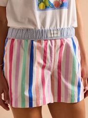 Rayas multicolor - Joules Amara Pull-On Cotton Shorts - Imagen 8 de 12