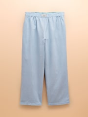 Joules Hallie Blue Stripe Pull-On Cotton Trousers - Image 9 of 9