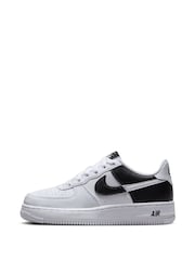 Nike Black/White Youth Air Force 1 Trainers - Image 2 of 11