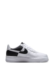 Nike Black/White Youth Air Force 1 Trainers - Image 3 of 11