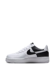 Nike Black/White Youth Air Force 1 Trainers - Image 4 of 11