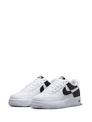 Nike Black/White Youth Air Force 1 Trainers - Image 5 of 11