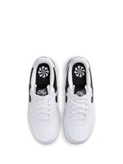 Nike Black/White Youth Air Force 1 Trainers - Image 9 of 11