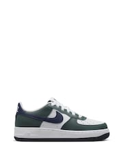 Nike Green/White Air Force 1 Youth Trainers - Image 1 of 10
