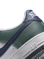 Nike Green/White Air Force 1 Youth Trainers - Image 10 of 10