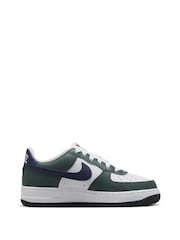 Nike Green/White Air Force 1 Youth Trainers - Image 3 of 10