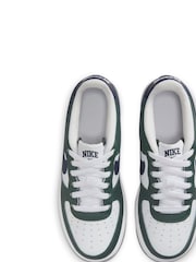 Nike Green/White Air Force 1 Youth Trainers - Image 7 of 10